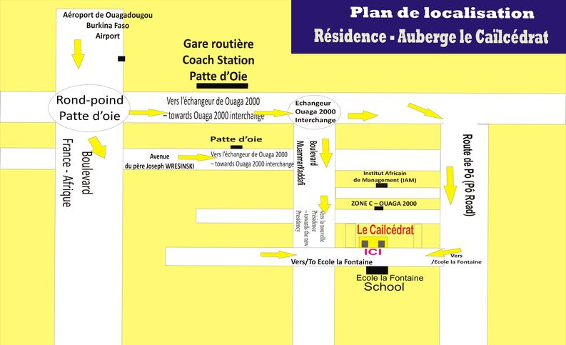 Image de l'auberge en zone C de Ouaga 2000